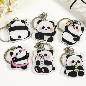 Tùy chỉnh in logo rõ ràng Keyring Epoxy acrylic nhựa móc chìa khóa Acrylic chủ chốt dễ thương Panda Anime Acrylic Keychain quyến rũ - Product Image 1
