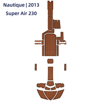 Tapis de pont de bateau XYFMarine personnalisable 6 mm/épaisseur sur mesure pour yacht, gravé au laser CNC en EVA imitation cuir pour Nautique Super Air 230