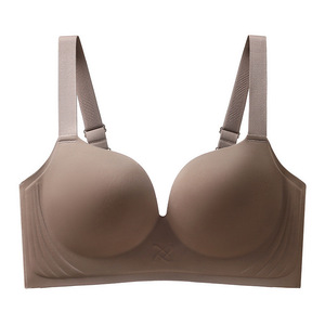 Superficie lucida <span class=keywords><strong>senza</strong></span> graffio biancheria intima da donna grande petto piccolo che tiene Anti-Sagging sottile Push up reggiseno regolabile - Product Image 6