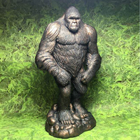 Sculpture de singe en bronze personnalisée en bronze grandeur nature debout Bigfoot Sasquatch figure