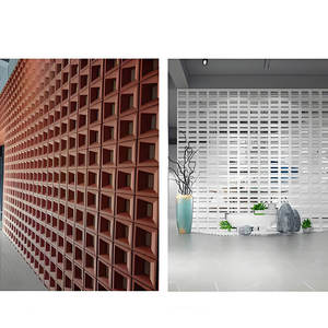 Panneaux muraux 3D en PU à prix d'usine, clôture de pergola extérieure pour cour, briques creuses en PU, écrans et cloisons - Product Image 1