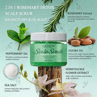 Gommage capillaire au romarin et à la menthe sous marque privée, exfoliant nettoyant en profondeur, traitement antipelliculaire, shampoing exfoliant, prix de gros OEM ODM