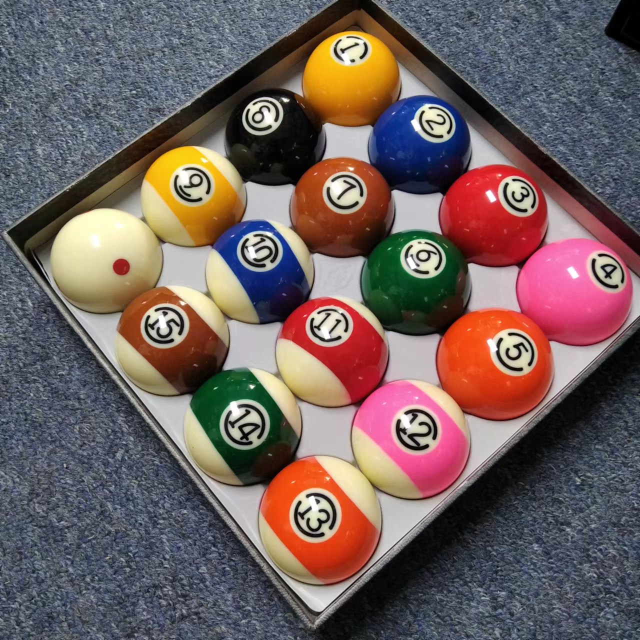 YALEKANGTVプールボール8Aビリヤードボール57.2mm 16PCSセット