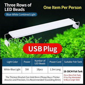 Lampada LED Rettangolare a Risparmio Energetico per Acquario, Impermeabile, Luce Diurna Naturale per Pesci, Tartarughe e Crescita delle Piante Acquatiche - Product Image 2