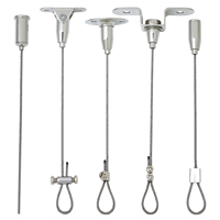 Kit de suspension réglable pour éclairage avec câble en acier à double trou, kit d'installation de suspension pour câble de lampe