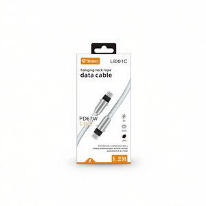 Cable de Datos con Correa para Colgar al Cuello Innov Li001C, PD67W, USB-C a USB-C, 1.2M - Product Image 2