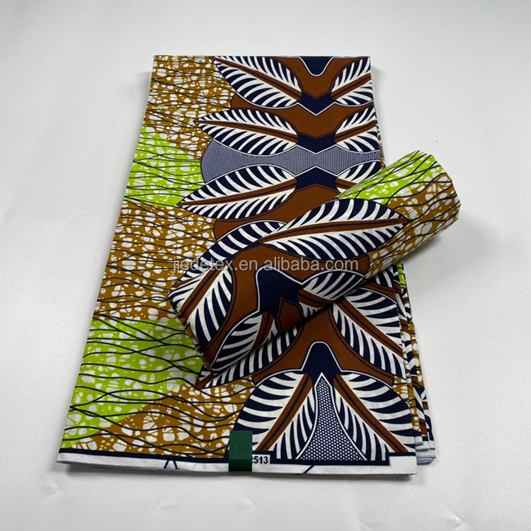 New Gold African Kitenge Fabric 100% Cotton Ankara Wax Printed Vilisco Fabrics In Holland For Clothes
