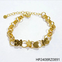 Set di gioielli in acciaio inossidabile da donna bracciale alla moda anello orecchino-braccialetti moda all'ingrosso - Product Image 1