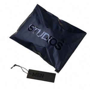 Matte Black Custom 100% Biodegradable Compostable Waterproof UV for Bags for Clothing Shoes & <b>Socks</b> Packaging - Product Image 1