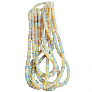 Perles d'opale éthiopienne jaunes, perles d'opale éthiopienne facettées flashy, perles d'opale jaunes, bijoux d'opale éthiopienne de qualité supérieure - Product Image 1