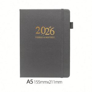 <b>Notebook</b> With Glitter Ink <b>Blank</b> Black Paper Sketchbook Daily Weekly and Monthly Calendar Planner Book - Product Image 6