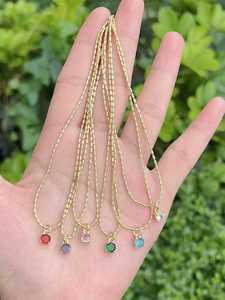 Collar y Pulsera con Dijes de Hamburguesa/<span class=keywords><strong>Bicicleta</strong></span>/Mariposa/Corazón, Mini Colgante de Zirconia Microincrustada y Esmaltada, Joyería de Cobre Bañado en Oro - Product Image 5