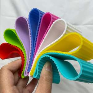 Food Grade Silicone Cup Sleeve Anti-Slip Heat Resistant <b>Glass</b> Ceramic Water Bottle <b>Protector</b> - Product Image 3