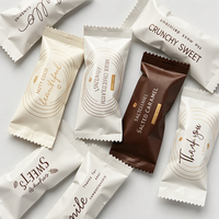 Sachet d'emballage thermoscellable personnalisé en aluminium laminé pour barres de cacahuètes, biscuits, bonbons gélifiés, avec ouverture facile, pour emballer des barres de chocolat et de noix