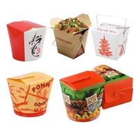 16 26 32oz quitar el embalaje de la caja de pasta de papel papier noir doner box