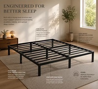Nouvelle Conception Cadre de Lit Métallique Moderne Durable Facile à Assembler Gain de Place Taille Personnalisable Revêtement Électrostatique Écologique Maison École