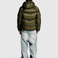 Manteau Doudoune Homme à Capuche Premium, Conception Personnalisée OEM, Matelassé et Chaud pour l'Hiver avec Fermeture Éclair