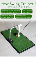 Aide à l'entraînement au swing de golf en intérieur, 360 Rotation Golf Swing Mat Golf Swing Simulator Trainer