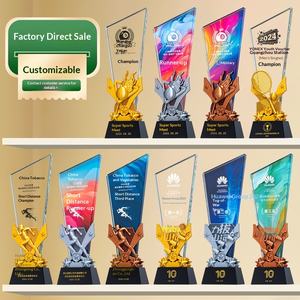 Trophée en cristal personnalisé pour compétition sportive : Badminton, Athlétisme, Basketball, Football, Tir à la corde – Récompense du champion - Product Image 2