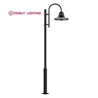 Lampe de jardin LED en aluminium 600W IP65 étanche lumière communautaire avec PC et corps en verre alimentation secteur 30W/600W alimentée en courant continu