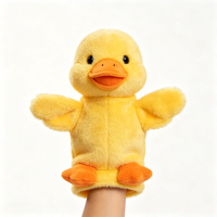 Marionnettes à main en peluche animaux de dessin animé : Chat, Lapin, Ours, Grenouille, Chien, Canard – Jouet doux pour l'histoires pour enfants