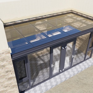 Orangeries triangulaires de style victorien avec double vitrage trempé et cadre en aluminium pour vitrine de magasin de luxe ou jardin - Product Image 2