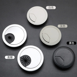 Abs Plastic Round Cable Box 50 53 60 80 Mm Button Closure For Office Desk Computer Desk Cover Durable - Product Image 1