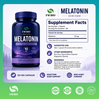 Capsules de mélatonine 10 mg en marque blanche OEM, non accoutumantes, pour le sommeil réparateur et le bien-être nocturne, complément quotidien