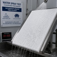 Selimut Serat Keramik Bio Soluble Penahan Panas Rendah dengan Lapisan Aluminium Foil, Gulungan Isolasi Tahan Panas 1260C
