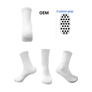 Custom Logo Men's Football Anti Slip Grip Socks Sports Custom Soccer Grip Socks