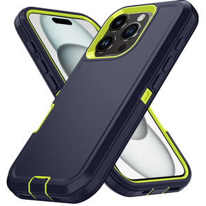Armadura a prueba de golpes Defender Phone Case para iPhone 11 12 13 14 15 <span class=keywords><strong>Pro</strong></span> Max <span class=keywords><strong>X</strong></span> XS XR XSMAX 7 8 Plus SE2 SE4 Hard PC + TPU Back Cover - Product Image 1