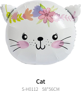 CYmylar Hello KT Theme Birthday Party Supplies Cat Head Foil Balloons for Cat Party <strong>Decoration</strong> - Product Image 3