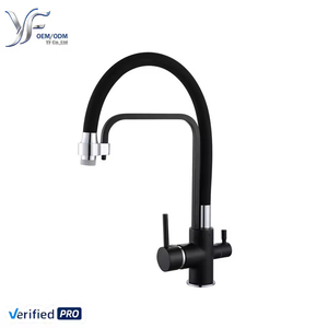 <span class=keywords><strong>Robinet</strong></span> de cuisine YF 2026 moderne et contemporain en laiton nickel brossé 3-en-1 avec <span class=keywords><strong>robinet</strong></span> d'eau pure, bec flexible en silicone et 3 modes de <span class=keywords><strong>jet</strong></span> - Product Image 1