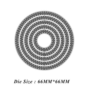 Großhandel Runde und Verschiedene Formen Kreis Oval Quadrat Rechteck Sechseck Herz Wolkenform Metall-Handwerk Stanzformen für Scrapbooking - Product Image 2