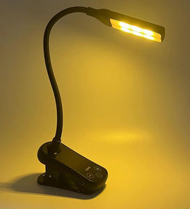 LOHAS Super Bright Mini USB LED Rechargeable Book Light Portable Flexible <span class=keywords><strong>Clip</strong></span> Lamp pour Amber Color Read Book Bed Bedside - Product Image 2