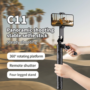 Nuevo trípode de aleación de aluminio <span class=keywords><strong>C11</strong></span> Blue Tooth Selfie Stick Universal Phone Live Streaming Floor Stand Estabilizador de mano TikTok Live - Product Image 3