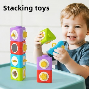 Gioco Educativo <span class=keywords><strong>Montessori</strong></span> Samtoy, Torre Cognitiva, Blocchi da Costruzione, Giocattolo Impilabile per Neonati - Product Image 2