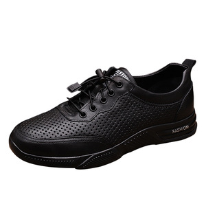 <b>Men</b> Genuine Leather Round Toe Lace Up Breathable Mesh Insole Office Career <b>Dress</b> Shoes - Product Image 4