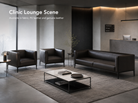 Chaise longue de designer italien en cuir PU, canapé moderne de luxe, écologique et confortable pour la maison, le bureau, l'hôtel, l'appartement