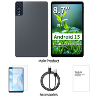 Tablette Kiosque Android 15 de 8,7 Pouces, 4 Go RAM, 128 Go Stockage, WiFi, GMS, Écran Tactile IPS, 5000 mAh, BT 5.2 pour Entreprise, Éducation, Domicile