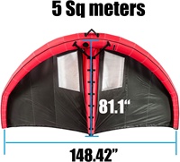 2026 2023 Usine chinoise Aile de Wing Foil gonflable 2m 3m 4m 5m, Aile de Windsurf Hydrofoil, Kitesurf, Meilleure vente, Qualité supérieure