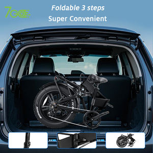 Bicicleta Eléctrica Plegable Portátil 7Go 2025 de 48v 250w con Batería de Litio de Aleación de Aluminio de 20 Pulgadas, 50 km de Autonomía en Carretera Urbana, 7 Velocidades para Adultos - Product Image 4