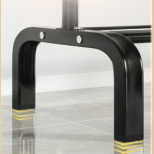 Sàn hiện đại đôi sắt hai lớp áo kệ kim loại vải khô giá treo đứng áo đứng phòng ngủ móc với giá giày - Product Image 5