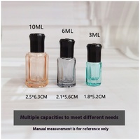 Vente en gros de rouleaux octogonaux de 3 ml/6 ml/10 ml pour flacons, flacons en verre colorés pour parfum/huile/sérum, remplissage séparé, scellage par roulement, sérigraphie