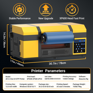 A3 Xp600 Head UV DTF <b>Printer</b> <b>Machine</b> Roll-flat Integrated AB Film <b>Sticker</b> Multifunctional Flatbed Laminator Automatic New Advant - Product Image 1