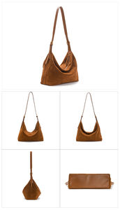 Sac à main en cuir véritable pour femmes, nouveau, en gros, sac à main à bandoulière, sac à main de grande capacité, doux, léger, tendance - Product Image 6