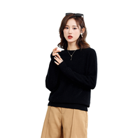 Pull en laine pure Design haut de gamme pour femmes Coupe ample Col haut Long Style d'hiver Pull en laine tricoté Stock en gros