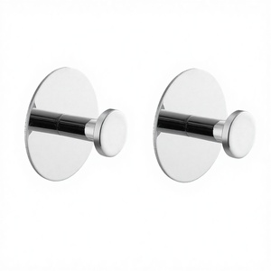 Hot Selling Modern Stainless Steel Self-adhesive Vacuum Suction Cup Towel <b>Hook</b> <b>Bathroom</b> Shower Coat <b>Hooks</b> Reusable Durable - Product Image 2