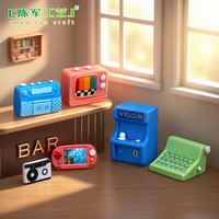Téléviseur rétro micro-paysager, console de jeux, chambre d'enfant, articles décoratifs DIY, accessoires suspendus, mini ornements de bureau