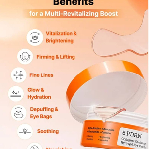 Patch hydrogel vitalisant au collagène pour les yeux, 60 pièces, hydratant, raffermissant, anti-rides, masque pour les yeux pour les soins quotidiens - Product Image 3